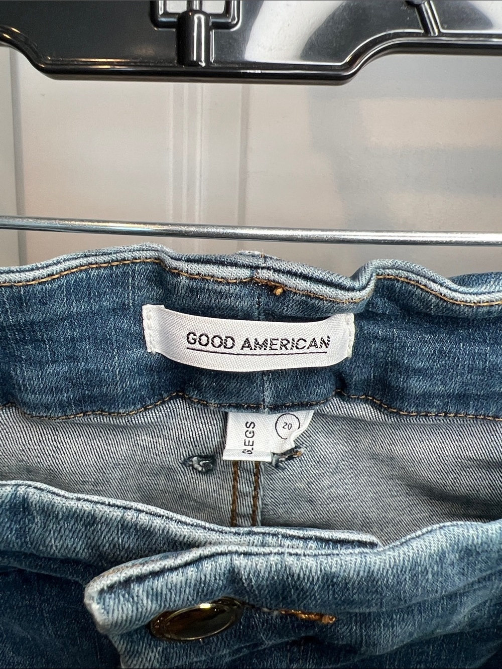 Good American Blue Skinny Ripped Jeans - Picture 2 of 8